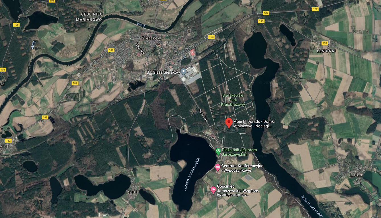 Mapa satelitarna Sierakowa